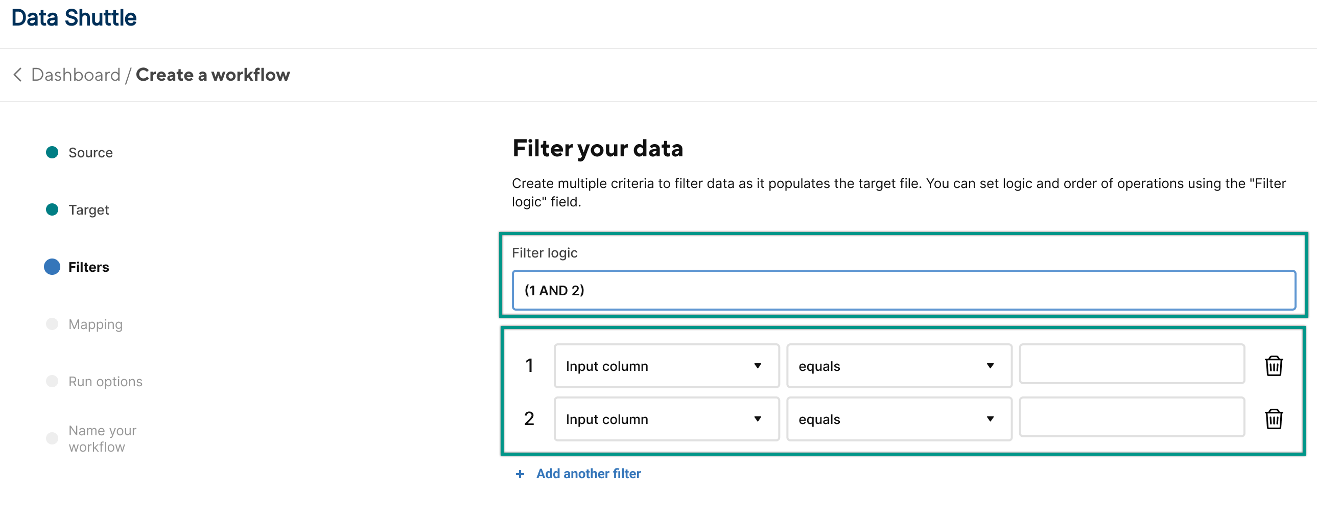 Add more filter criteria