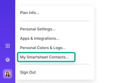 Manage contacts