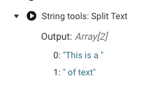 Split text fields