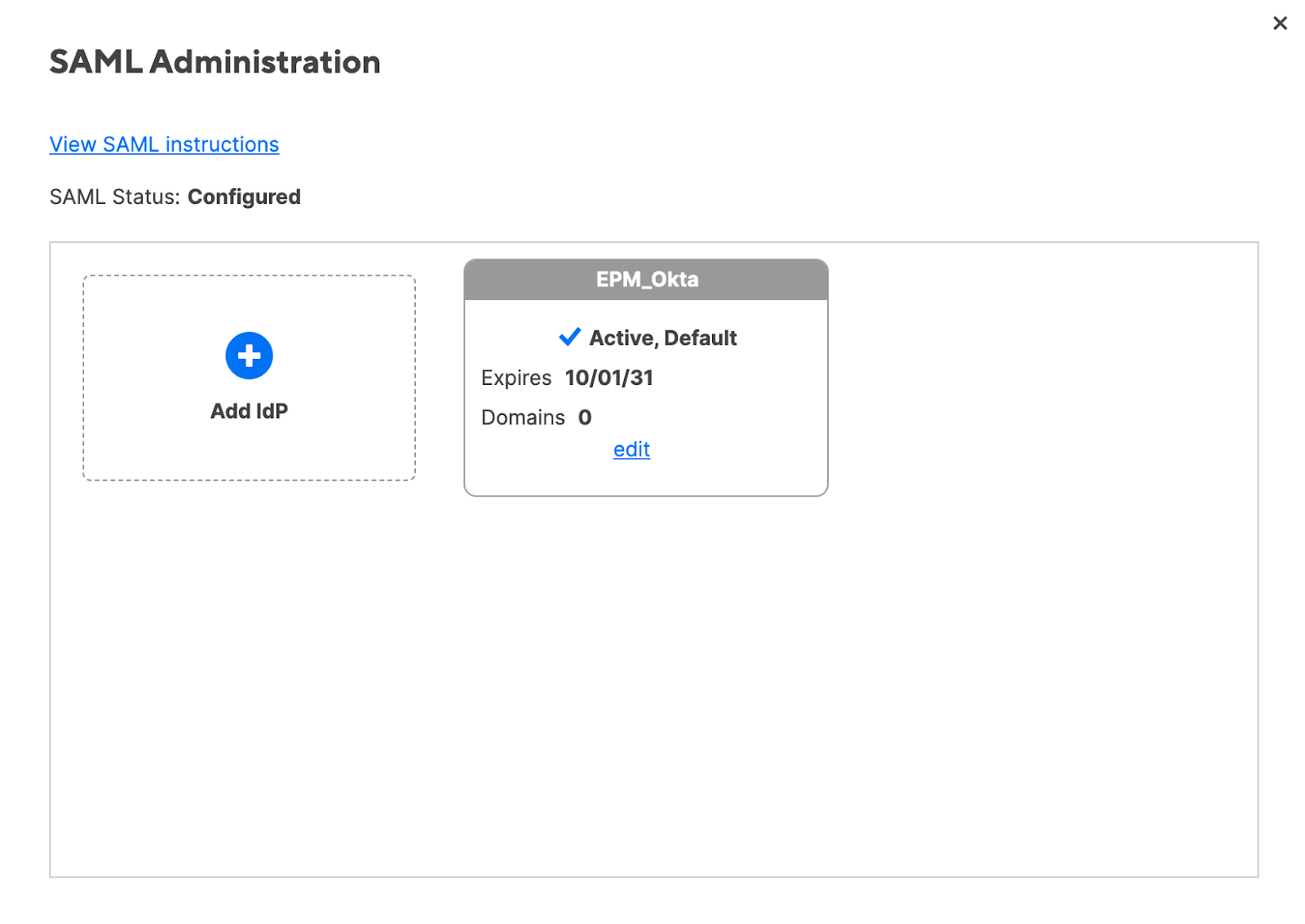 Configure additional IdPs