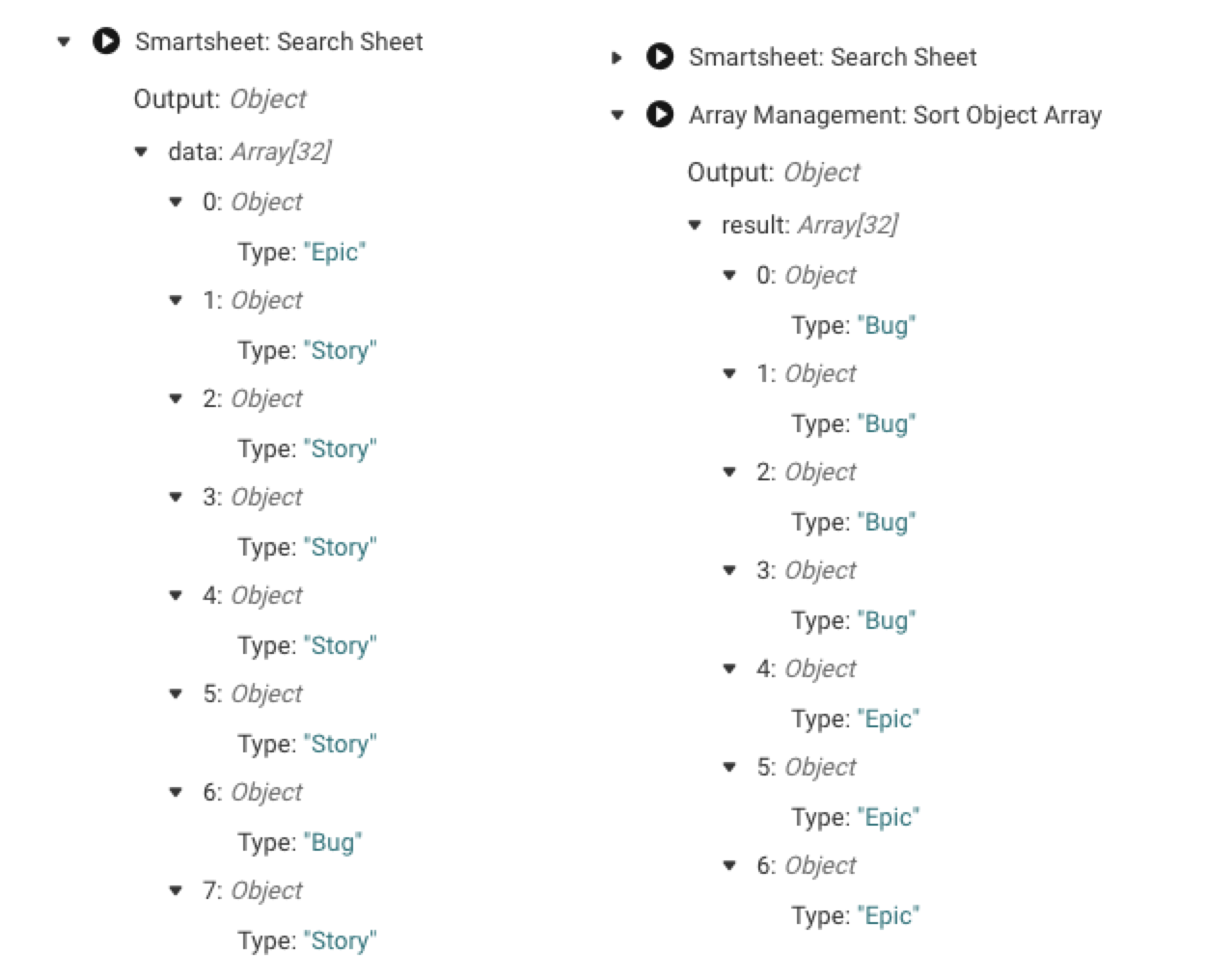 Array Management utilities examples