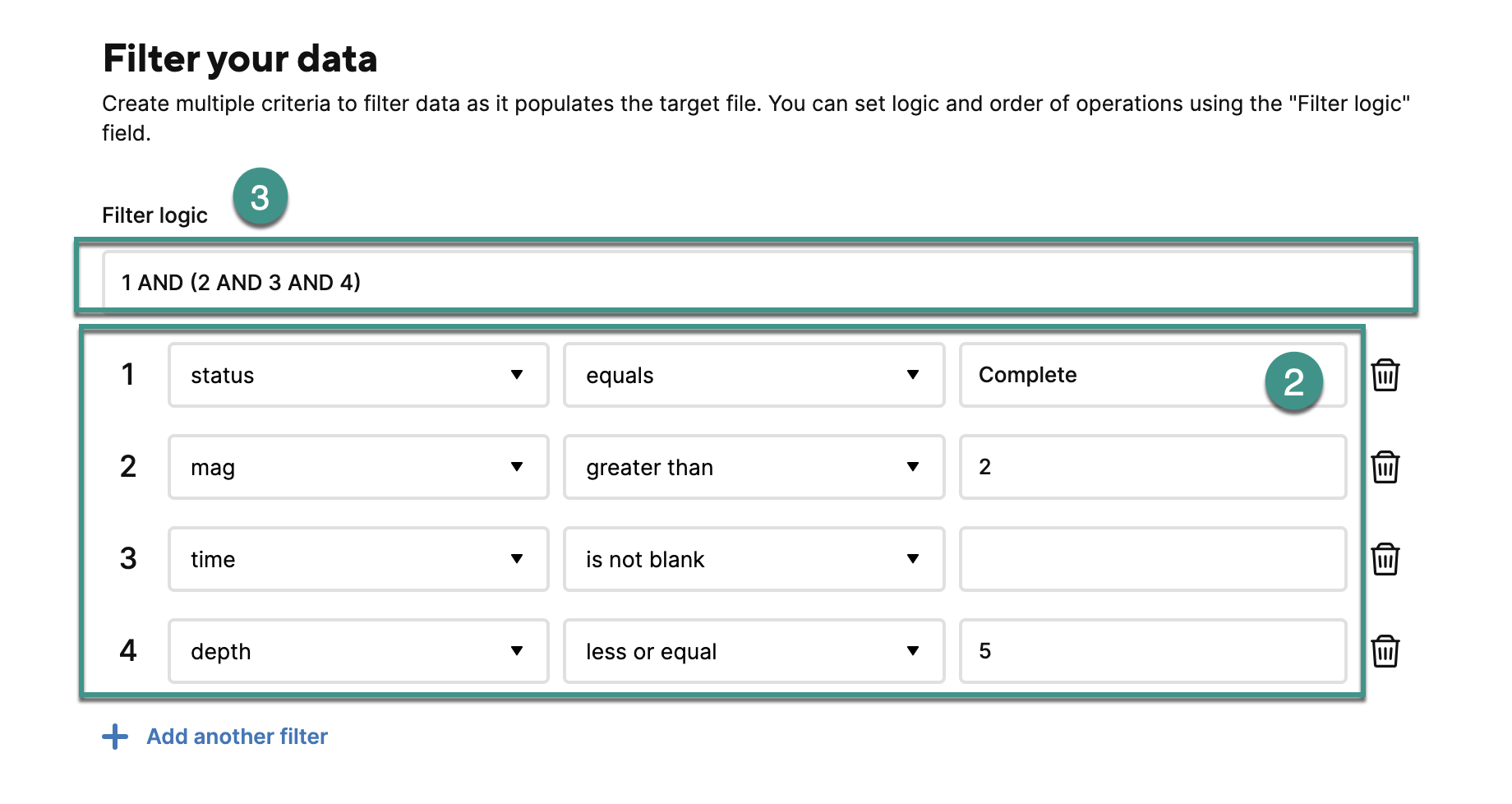 Filter your data