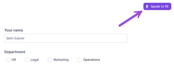 Access intelligent form fill