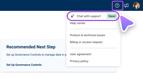 Access Help in Admin Center