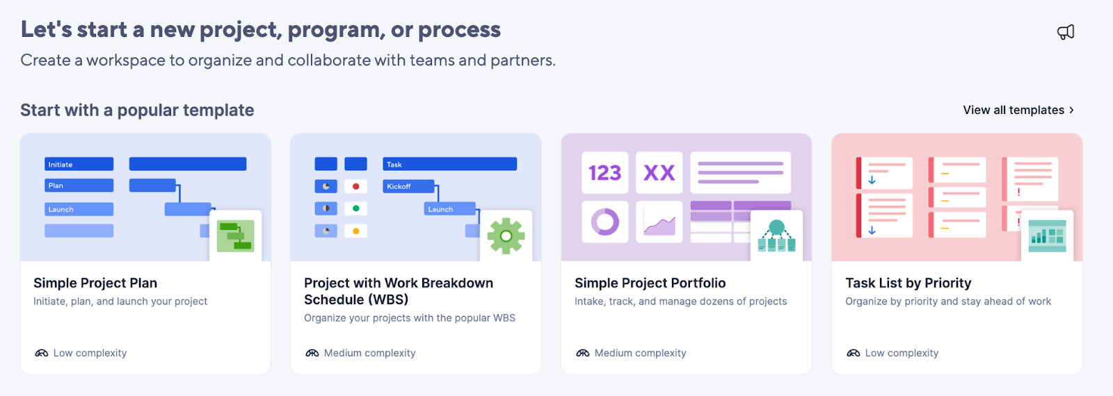 Start with a popular template