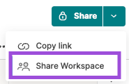 Share workspace option