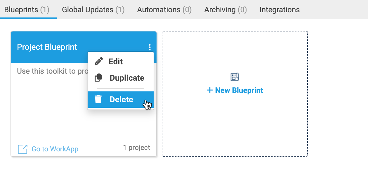 Delete blueprint