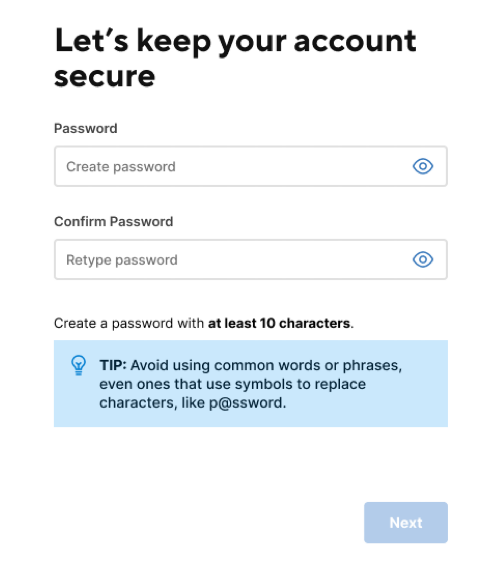 Set up a new password for your Smartsheet account