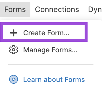 create forms