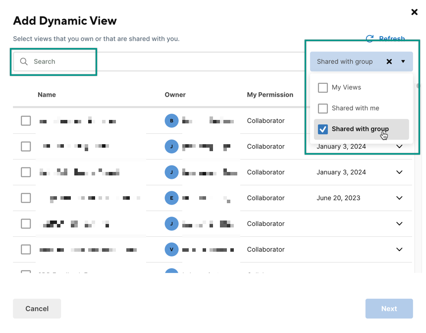 Add Dynamic View WorkApp