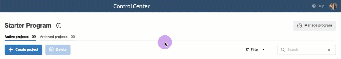 Auto-provisioning automation control center