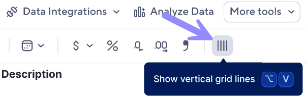Grid lines icon for Editor or above permissions.