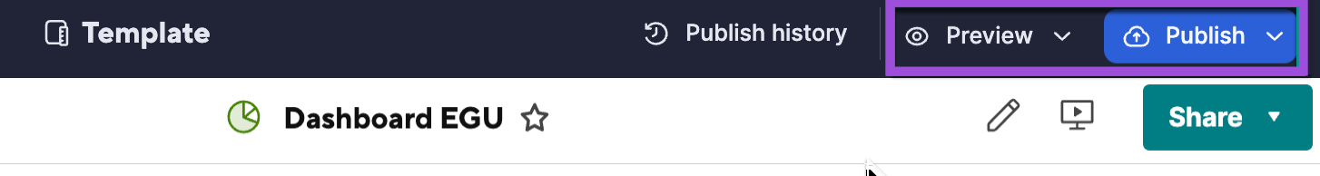 EGU preview project button