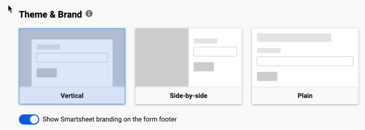 Theme & brand settings in forms