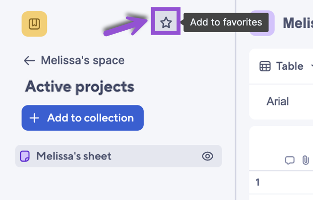 Add to favorites star icon