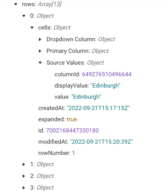 bridge update drop down columns workflow