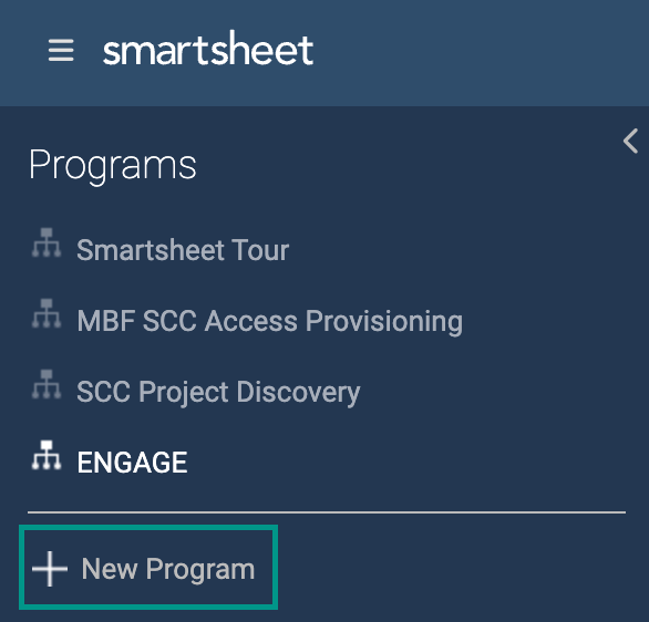 SCC new program window