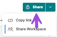 Share workspace button