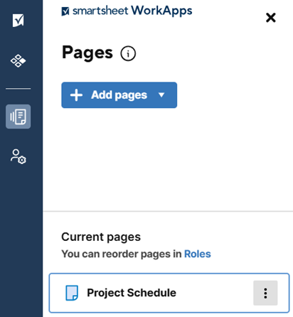 Add pages in WorkApps