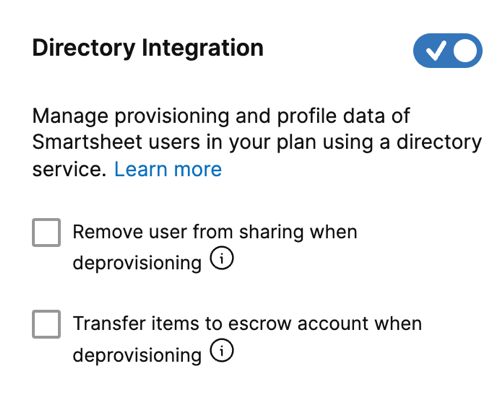 Directory Integration feature in Admin Center