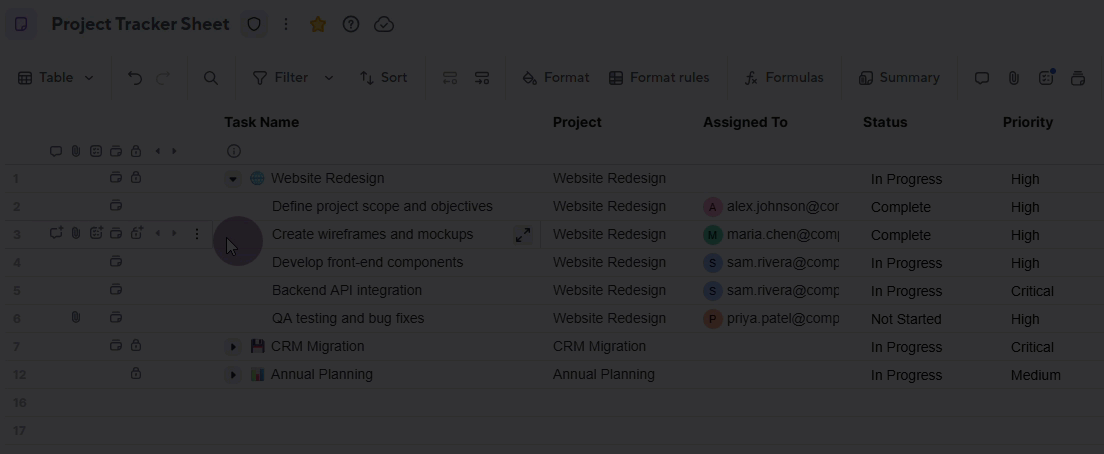 Outdent in Table View gif