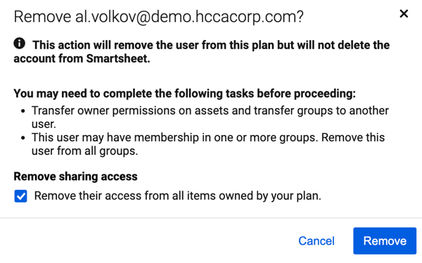 Remove user confirmation