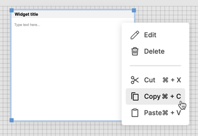 Copy widget