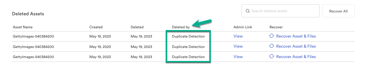 Duplicate detection