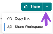 Share workspace dropdown