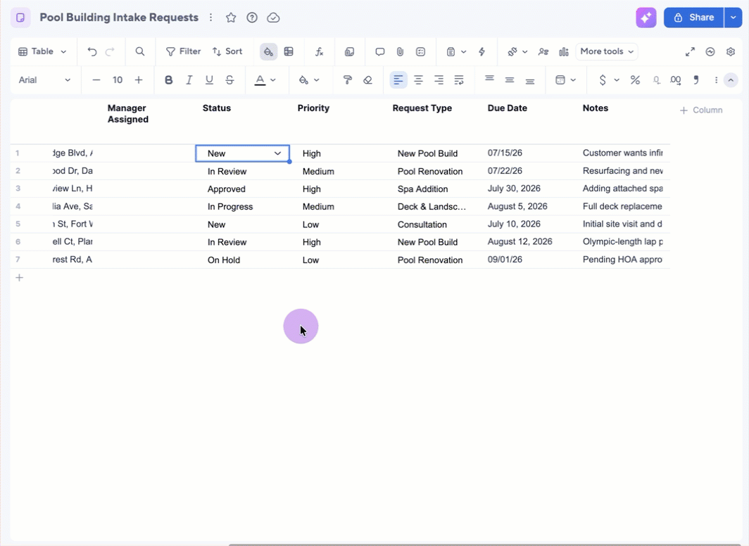 Add sheet summary fields