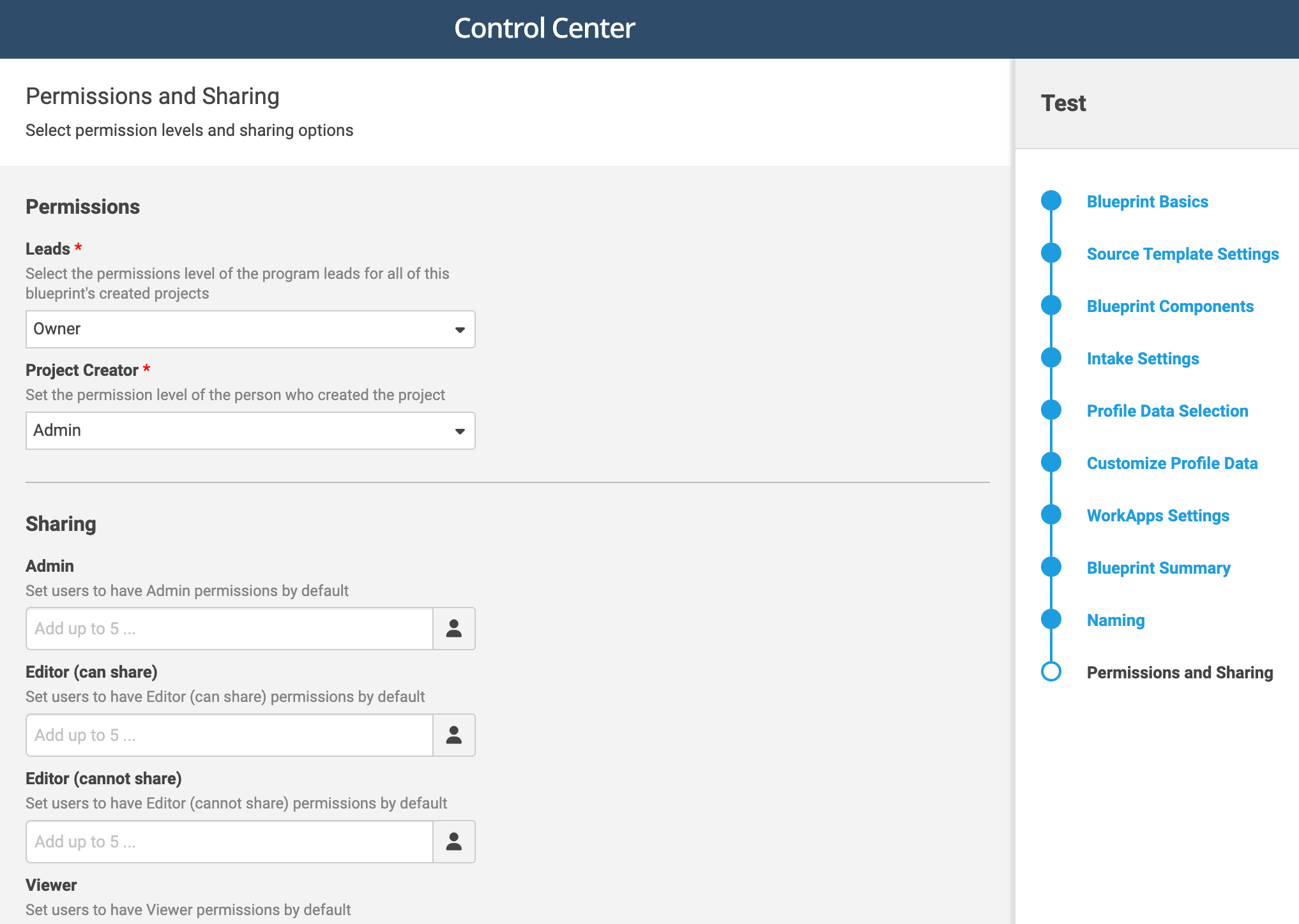 Permissions and sharing