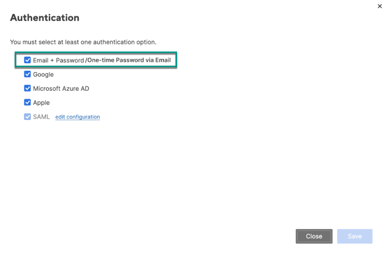 Activate or deactivate TOTP login at the plan level through Legacy Admin Center UI
