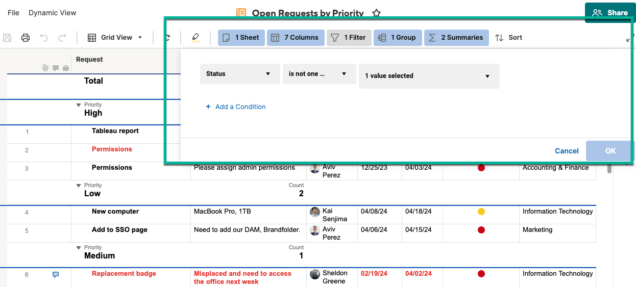 Reports Smartsheet Learning Center 2318