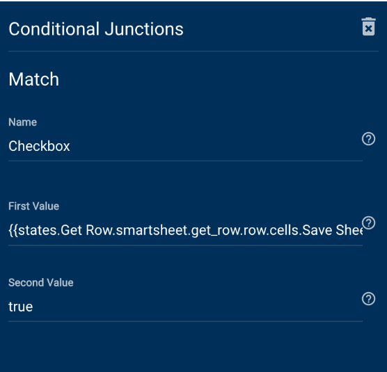 Setting up Junction Match Module