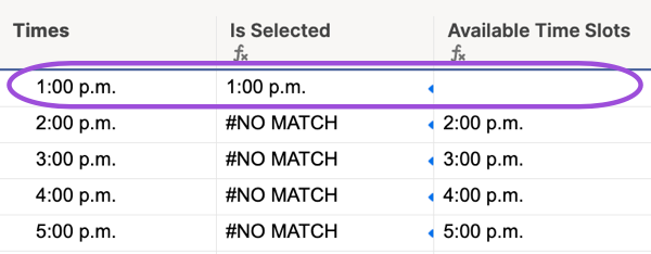 Check the Is Selected column for the time you submitted