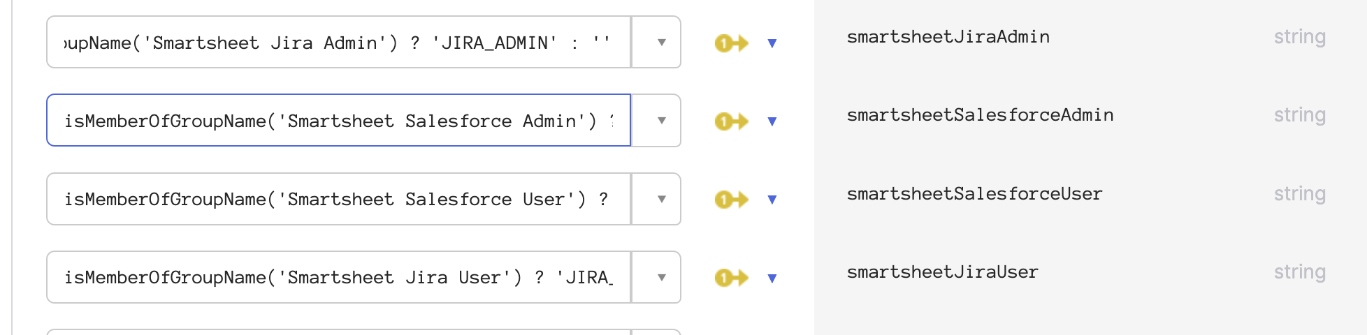 Smartsheet Premium Connector roles mapping