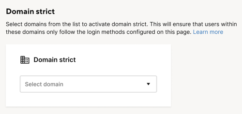 Activate strict domain-level login