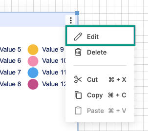 A widget's Edit option
