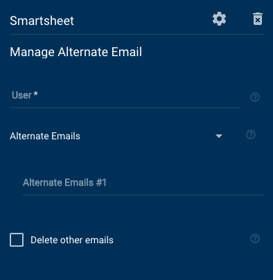 Manage alternate email module