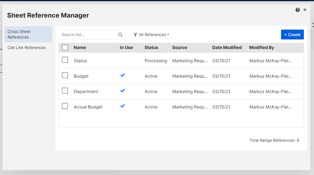 sheet reference manager box