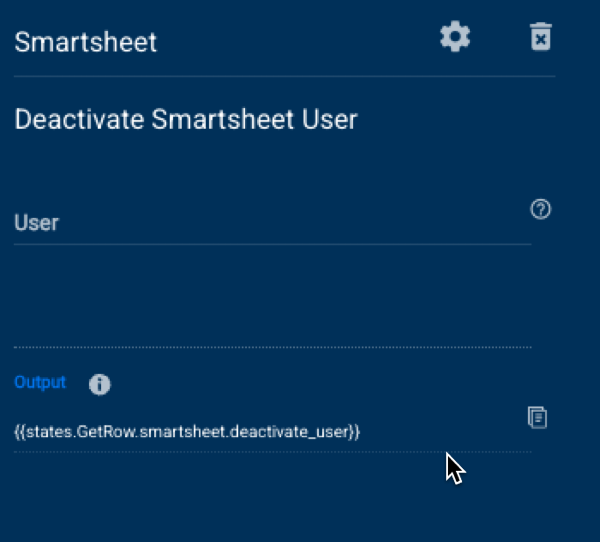 Deactivate Smartsheet user module