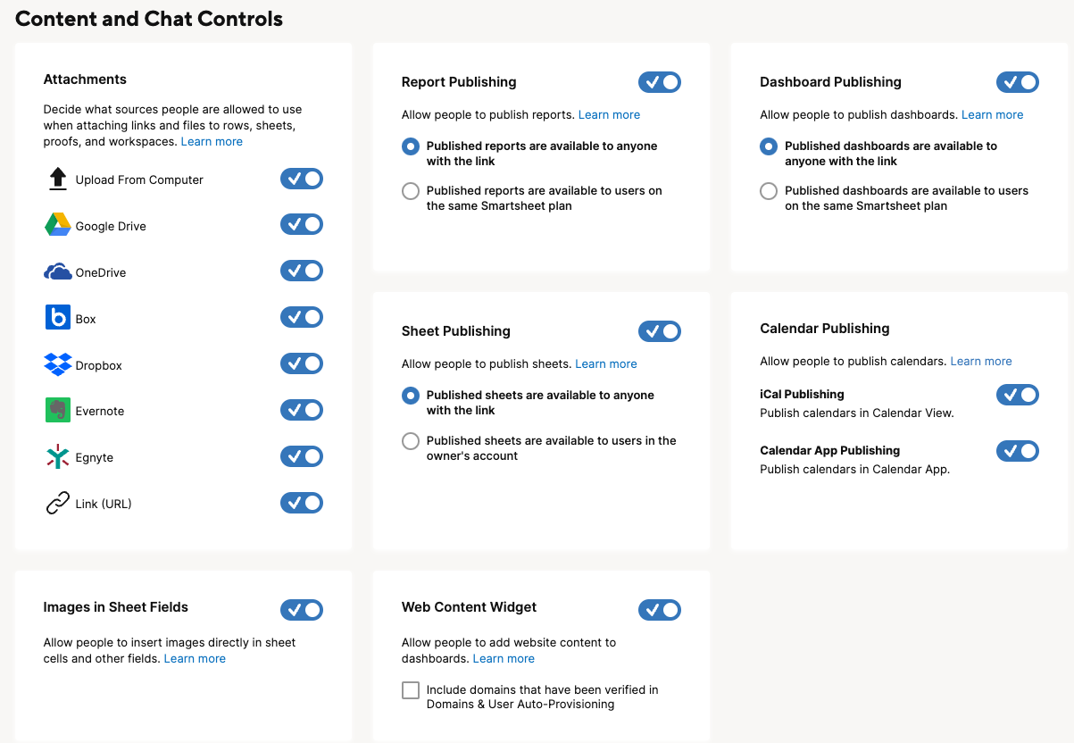 Content and chat controls Admin Center