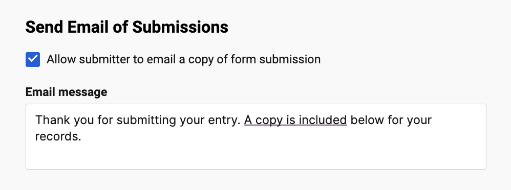 forms - send email of submissions