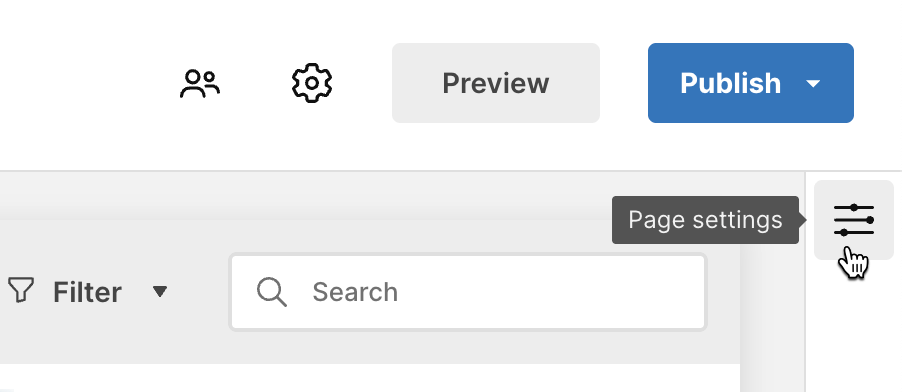 Page settings workapps