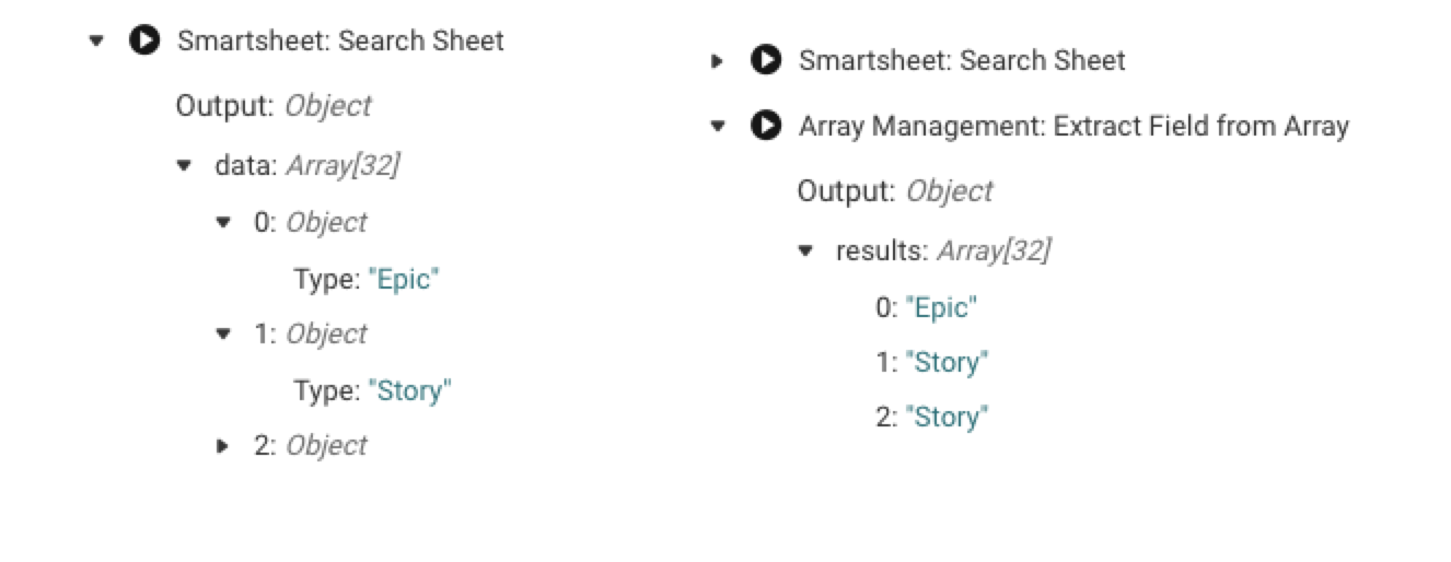 Array Management utilities examples