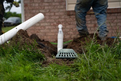 An exterior drain to ensure water gets directed away from the foundation
