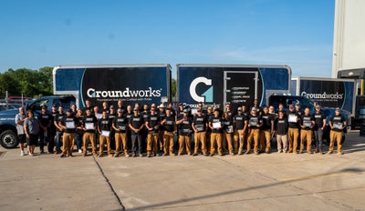 two Groundworks truck and team