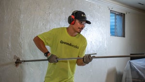Rod insertion for wall anchors