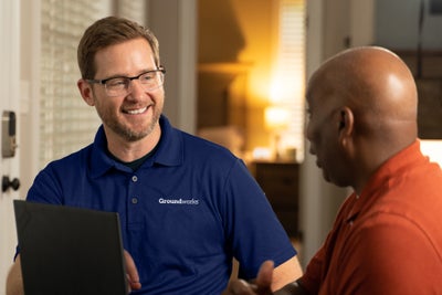 Ground Works tech explaining the benefits of installing Carbon Fiber Wall Reinforcement