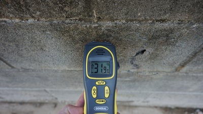 measuring moisture and humidity levels in a basement